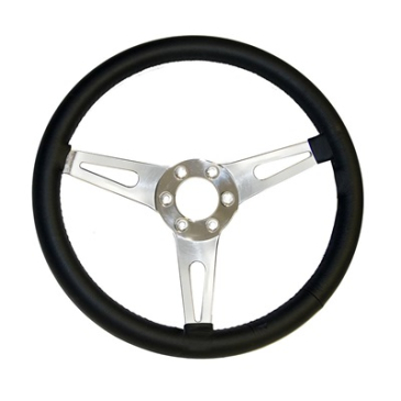 SCOTT DRAKE CORSO FEROCE 14" BLACK LEATHER STEERING WHEEL 6 HOLE