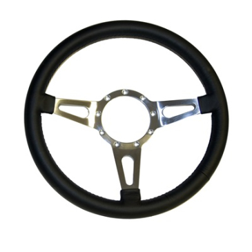 SCOTT DRAKE CORSO FEROCE 14" BLACK LEATHER STEERING WHEEL 9 HOLE