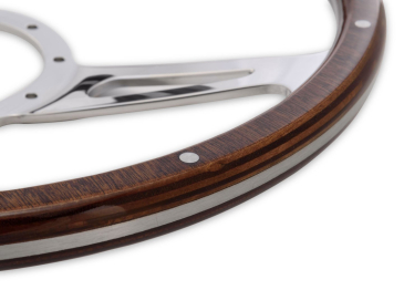 SCOTT DRAKE STEERING WHEEL CORSO FEROCE SHELBY STYLE WOOD AND ALUMINUM 15"