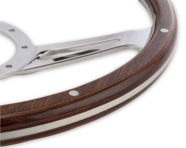 SCOTT DRAKE STEERING WHEEL CORSO FEROCE SHELBY STYLE WOOD AND ALUMINUM 14"