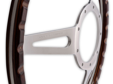SCOTT DRAKE STEERING WHEEL CORSO FEROCE SHELBY STYLE WOOD AND ALUMINUM 14"