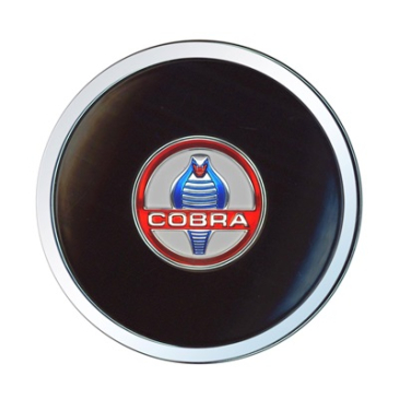 1965-1973 FORD MUSTANG CORSO FEORCE 6 HOLE STEERING WHEEL COBRA HORN BUTTON WITH EMBLEM