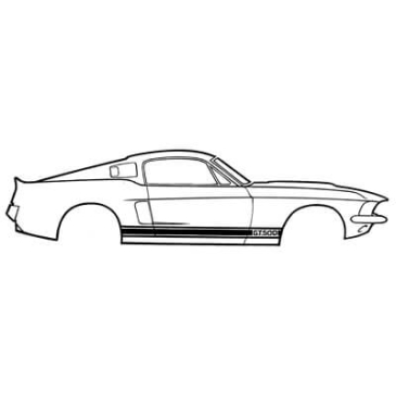 SCOTT DRAKE STRIPE KIT, SHELBY GT350,WHITE