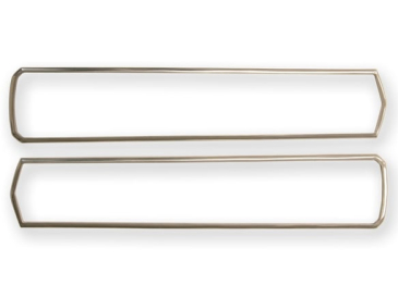 SCOTT DRAKE POLISHED TAIL LIGHT BEZELS, SHELBY, PAIR
