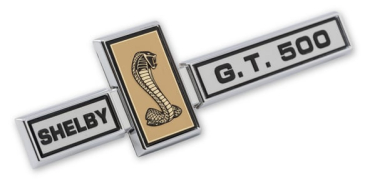 SCOTT DRAKE GRILL DASH AND DECK EMBLEM, PIN ON, GT500 SHELBY