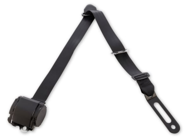 SCOTT DRAKE 3 POINT RETRACTABLE SEAT BELTS WITH VINTAGE PUSH BUTTON