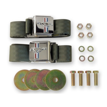 SCOTT DRAKE SEAT BELT SET WITH MUSTANG EMBLEM