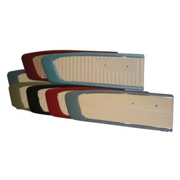 1965-66 FORD MUSTANG TWO-TONE STANDARD DOOR PANELS (BLACK/WHITE)