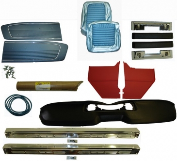 1966 FORD MUSTANG STANDARD ULTIMATE INTERIOR KIT - FASTBACK (BLACK)
