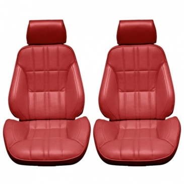 1971-73 FORD MUSTANG DISTINCTIVE INDUSTRIES DELUXE PROCAR TOURING II SEATS - (PAIR) VERMILLION