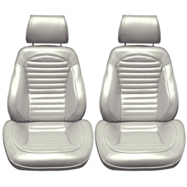 1965-66 FORD MUSTANG DISTINCTIVE INDUSTRIES STANDARD PROCAR TOURING II SEATS -  (PAIR) WHITE
