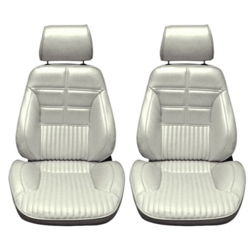 1969-70 FORD MUSTANG DISTINCTIVE INDUSTRIES DELUXE PROCAR TOURING II SEATS - (PAIR) WHITE